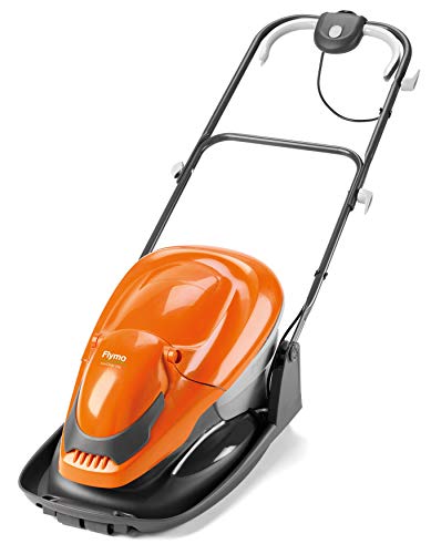 Flymo EasiGlide 300 Hover Collect Lawn Mower - 1700W Motor, 30cm Cutting Width, 20 Litre Grass Box, Folds Flat, 10m Cable Length, Orange and Grey
