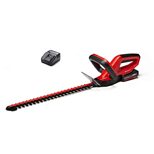 Einhell Power X-Change 18V Cordless Hedge Trimmer With Battery and Charger - 46cm (18 Inch) Cutting Length, Laser-Cut Diamond-Ground Steel Blades - GE-CH 1846 Li Hedge Cutter Kit