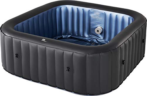 Tekapo Latest Mspa Portable Hot Tub Square 6 Persons Outdoor Bubble Spa Pool Inflation Smart Filtration, UVC Sanitization Technology, 36 Degree Quick Heating