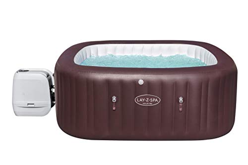 Lay-Z-Spa Maldives Luxury Hot Tub, 8 HydroJet Pro Massage System Inflatable Spa with LED Lights, Foot Massager and Freeze Shield Technology, 5-7 Person