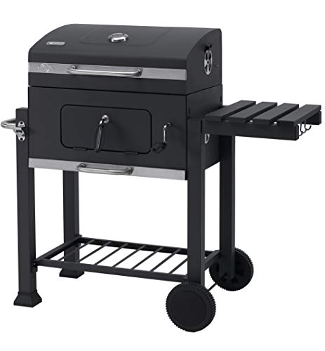 tepro Grillwagen Toronto Click Charcoal Barbecue, Anthracite/Stainless Steel, 56 x 41.5 cm