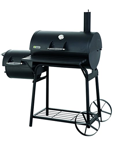 Tepro 1087 Biloxi Offset BBQ Pit Barrel Smoker - Black