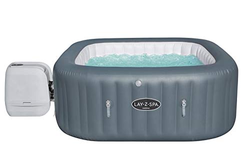 Lay-Z-Spa Hawaii Hot Tub, 8 HydroJet Pro Massage System Inflatable Spa with Freeze Shield Technology and Sociable Square Shape, 4-6 Person