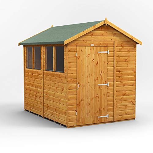 POWER Sheds 8 x 6 wooden shed. 8x6 apex wooden garden shed.