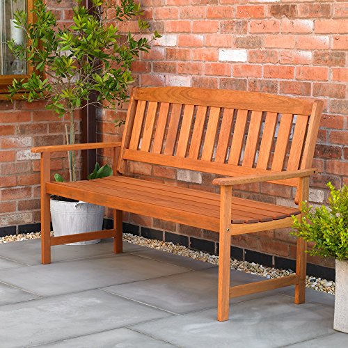 Kingfisher 3 Seater Hardwood Garden Patio Bench